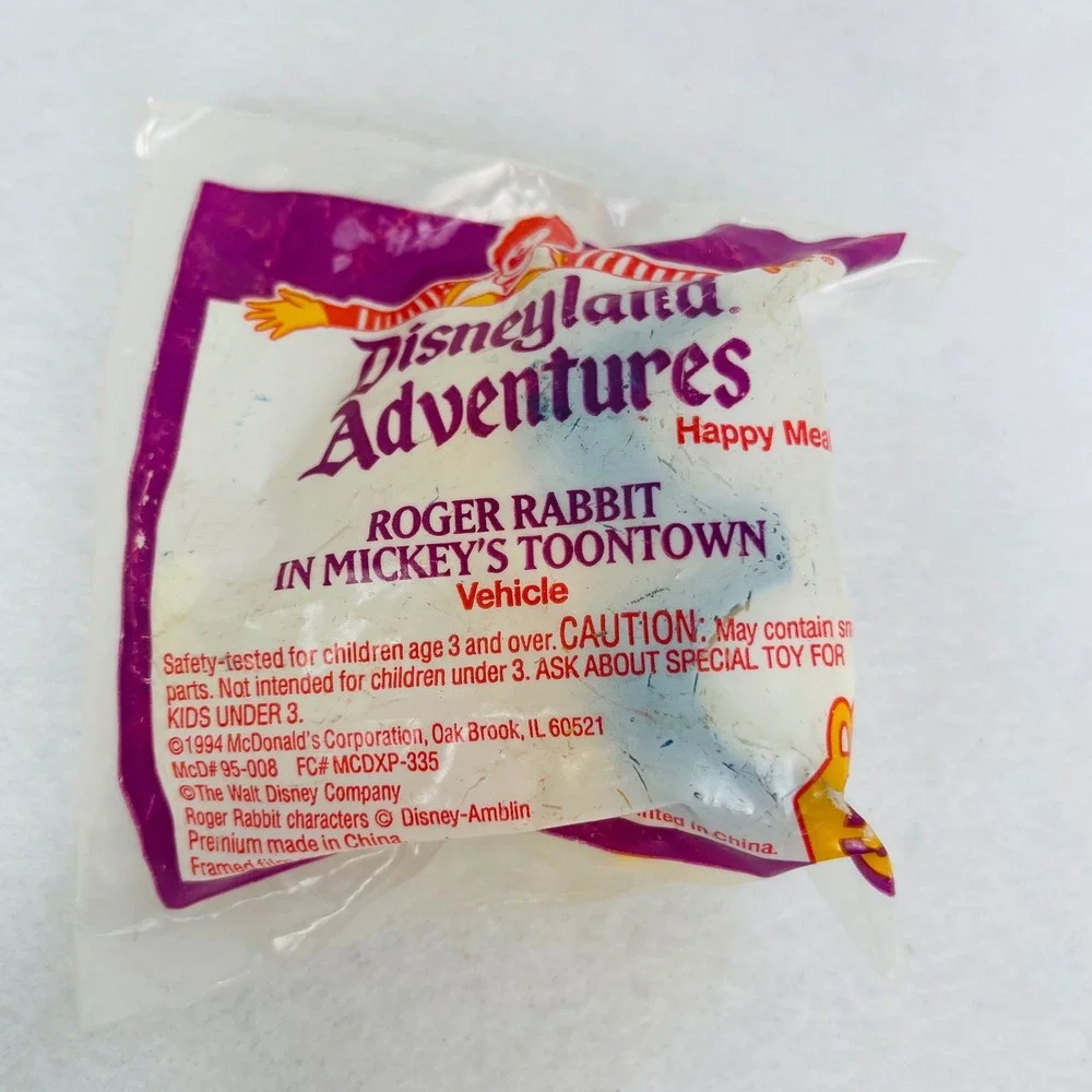 1994 McDonalds Disneyland Adventures Roger Rabbit Mickey Toontown Toy Sealed